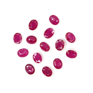 Rubis naturels non traités du Mozambique, ovales calibrés 4x5mm, pierres précieuses de rubis naturelles facettées pour la fabrication de bijoux, prêtes à l'emploi - Product Image 6