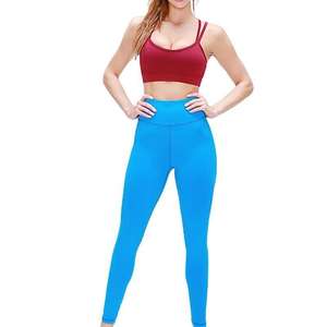Ensemble de yoga respirant pour le sport : haut de yoga, soutien-gorge de sport athlétique, vêtements de fitness, tenue de sport croisée à taille haute - Product Image 6