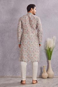Indian Ethnic Wear Cotton <b>Kurta</b> Regular Fit Casual Wear India Pakistan Style <b>Kurta</b> for <b>Men</b> Party Wear - Product Image 3