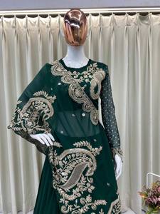 Conjunto de Lehenga Étnico de Lujo con Bordado de Lentejuelas y Cordones, Lehenga de Georgette y Elegante Shrug - Product Image 2