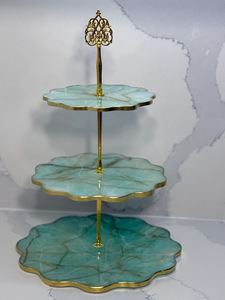 Support à gâteau moderne et élégant en résine écologique pour desserts d'anniversaire, événements de mariage, décoration de fête, boulangerie, usage domestique - Product Image 2