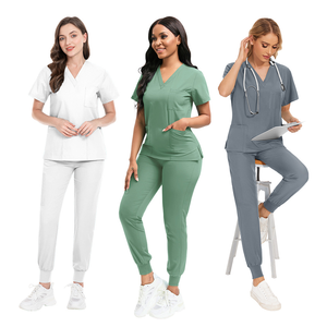 Conjuntos de Uniformes Médicos para Mujer al por Mayor, Holgados y Transpirables, para Salones de Belleza y Hospitales, de Poliéster Tejido, con Estampado OEM, para Enfermeras Quirúrgicas - Product Image 4