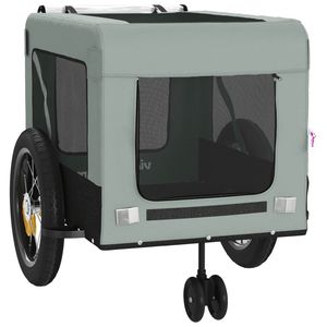 Gray and Black Oxford Fabric Pet <b>Bike</b> Trailer Iron Construction Pet <b>Carriers</b> - Product Image 6