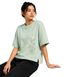 Custom Womens Oversized Boxy Tee Heavyweight Cotton Short Sleeve Streetwear T Shirt OEM ODM Private Label Bulk Apparel Womens - Product Image 2