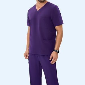 Wholesale Custom High Quality Hospital <b>Doctors</b> uniform Scrub Nursing Uniform <b>Sets</b> Medical Wear Men Scrub Suit - Product Image 1