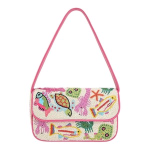 Bolso Bandolera de Lujo con Cuentas Hechas a Mano Blue Ocean Swimmers para Mujer, Estilo Veraniego para Vacaciones - Product Image 2