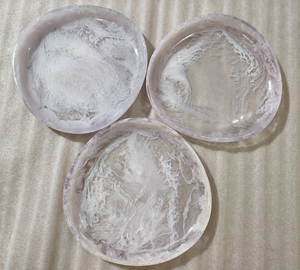 Plateau en résine vert olive de forme irrégulière, moule de moulage artistique, décoration d'intérieur, plateau de service moderne pour table - Product Image 4