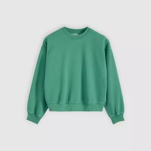 Nueva llegada, sudaderas de cuello redondo para mujer, color sólido, logotipo personalizado, 350g, fabricadas en Bangladesh, venta al por mayor. - Product Image 5