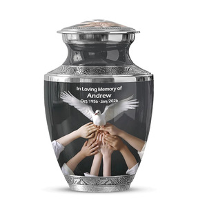 Urne commémorative pour cendres d'oiseaux blancs, urnes funéraires pour cendres humaines, urne funéraire pour adultes - Product Image 3