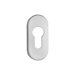 Manija de puerta de acero inoxidable ovalada con tapa de cilindro de cerradura Producto de piezas clave - Product Image 1