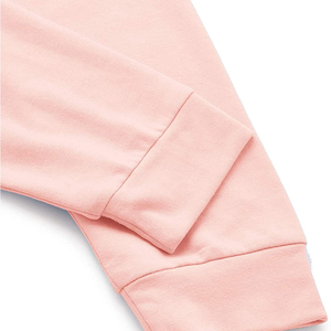 เสื้อฮู้ดครอปสีชมพูสำหรับผู้หญิง แขนยาว สีพื้น ผ้าถักนิตติ้ง ผ้าฝ้าย สไตล์ลำลอง ใส่สบาย ระบายอากาศได้ดี เหมาะสำหรับฤดูใบไม้ร่วง - Product Image 3