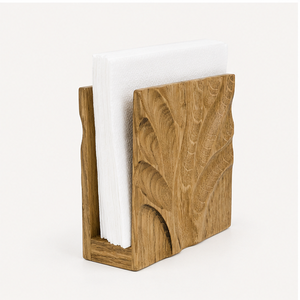 Handcrafted Premium Solid Wood Napkin <b>Holder</b> With Intricate Leaf Design Luxury Tabletop Tissue Stand and Decorative <b>Paper</b> <b>Holder</b> - Product Image 4