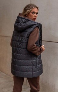 Conjunto Deportivo de 3 Piezas para Mujer, Sudadera Corta Marrón, Pantalones Deportivos y Chaleco Acolchado de Felpa - Product Image 6