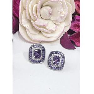 Pendientes elegantes con acabado plateado y circonitas de la mejor calidad para mujeres y niñas, ideales para looks de noche y fiestas. - Product Image 2