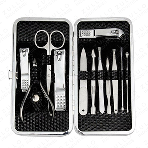 Custom Logo Stainless Steel Chiropody Manicure <b>Pedicure</b> <b>Set</b> Professional Grooming Kit with PU Leather Case - Product Image 4