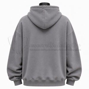 Sudadera con Capucha Extra Grande Personalizada, Sudadera de Algodón Grueso, Estilo Urbano, Hombros Caídos, Estampado Personalizado - Product Image 2