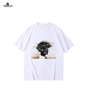 T-shirt pour homme en mélange polyester/coton de haute qualité, col rond, coupe ajustée, séchage rapide, respirant, décontracté, élégant, tendance, très vendu - Product Image 1