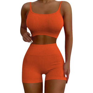 Womens Solid Multi-Color Plush Velvet Scoop Neck Tank Top and Matching <b>Boxer</b> Shorts Twin Set OEM ODM Wholesale Apparel - Product Image 3