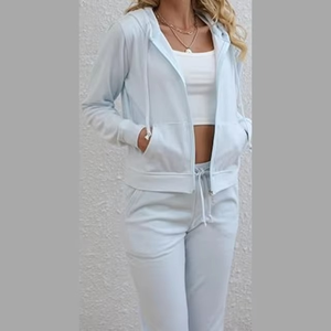 RAZERS IMPEX Women Winter Hooded Casual Solid Jogging <b>Tracksuit</b> Set Premium Quality Material Breathable Lightweight Drawstring - Product Image 3