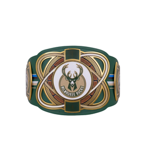 เข็มขัดแชมป์ทีมมิลวอกี บัคส์ แบบปรับแต่งได้ เข็มขัดบาสเกตบอลและมวยปล้ำคุณภาพสูง เข็มขัดแชมป์กีฬาสำหรับนักสะสมและแฟนๆ - Product Image 1