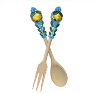 Wooden <b>salad</b> server set natural wood spoon fork <b>salad</b> mixing serving utensils eco friendly kitchen <b>tool</b> - Product Image 2