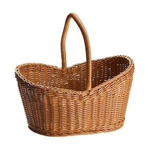 Handwoven Rattan Storage <b>Basket</b> Round Woven <b>Basket</b> Customized <b>Bread</b> Food Fruit <b>Basket</b> Gift <b>Basket</b> From India - Product Image 1
