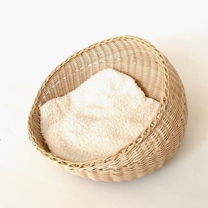 Round Sleeping <b>Nest</b> for Cats Natural Woven Rattan Cat <b>Bed</b> House Furniture Wholesale Made in Vietnam - Product Image 3