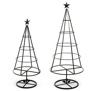 Blue Metal <b>Spiral</b> Christmas <b>Tree</b> Tabletop Centerpiece with Star Topper For Christmas Holiday Festival Decor - Product Image 4