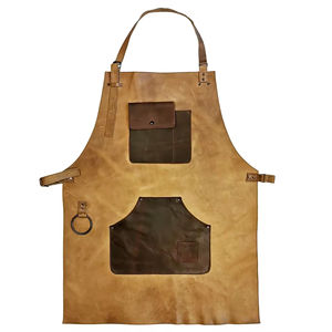 Delantal de cuero con tirantes cruzados en la espalda para largas jornadas en el taller, con peso equilibrado y área frontal resistente, el mejor delantal de cuero. - Product Image 2