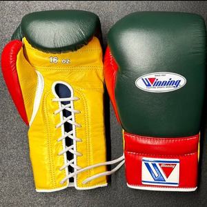 Gants de boxe en cuir de qualité supérieure en gros, 12 oz, 14 oz, 16 oz, gants de boxe professionnels pour adultes, lacets, logo personnalisé, gants de boxe Winning - Product Image 5