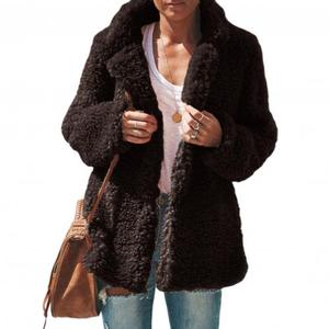Abrigo cálido holgado de primavera e Invierno para mujer, Chaqueta con botones de lana de peluche de alta calidad, informal, para mujer, 2024 - Product Image 2