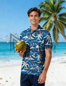 เสื้อโปโลแขนสั้นลำลองสำหรับผู้ชาย ผ้าแคนวาสคอตตอน 100% เสื้อกอล์ฟประสิทธิภาพสูง ป้องกันรอยยับ แห้งเร็ว ระบายอากาศได้ดี - Product Image 2