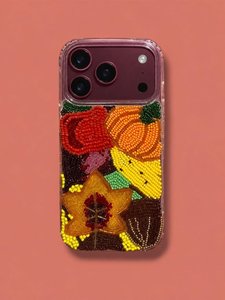 เคสโทรศัพท์มือถือแบบพกพา งานปักมือประดับลูกปัด สไตล์โบฮีเมียน สีรุ้ง ลวดลายใหม่ล่าสุด จากอินเดีย - Product Image 1