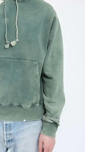 เสื้อฮู้ดดี้สตรีทแวร์ผู้ชาย ล้างสีแบบแอซิดวอช ผ้าคอตตอนหนานุ่ม เก็บความร้อน ใส่สบาย สกรีนโลโก้ได้ ขายส่ง ผ้าคอตตอนผสม - Product Image 4