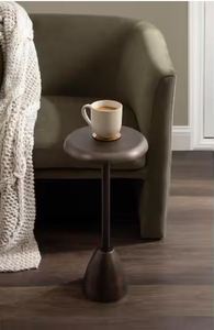 Modern Oil Rubbed Bronze Pedestal Bistro <b>Table</b> Slender Stem <b>Martini</b> Stand - Product Image 2