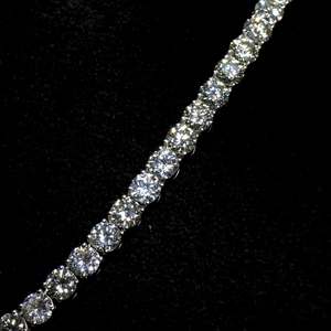 Collier tennis 6 mm en moissanite VVS sertie de pierres, chaîne à maillons en argent sterling 925, taille brillant rond, pour femmes et hommes - Product Image 6