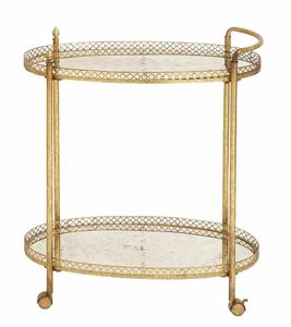 Minimalist Metal Serving Trolley Featuring Compact Steel Structure Multi Tier Storage And Elegant Appearance - Product Image 1