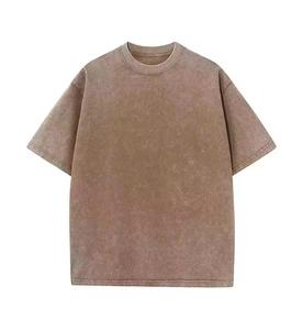 Custom Logo Vintage Acid Washed T Shirt Dtg Dtf Men Heavyweight Cotton Blank Oversized Bulk <b>Tshirt</b> 100% Cotton For Men'S T-Shirt - Product Image 4
