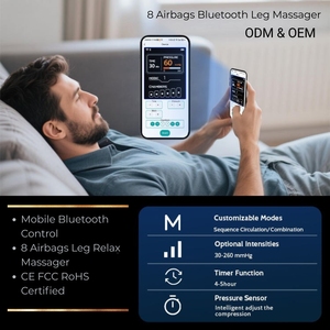 Foot And Leg Massager Air Compression Ankle Wrap Soreness Relief Long Standing Sports Recovery AS All <b>Star</b> ODM OEM - Product Image 2