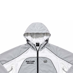 Conjunto Deportivo Ready To Win Industries Unisex, Manga Larga, con Capucha, Ligero, de Poliéster, Color Gris y Blanco, para Primavera, Adulto - Product Image 5