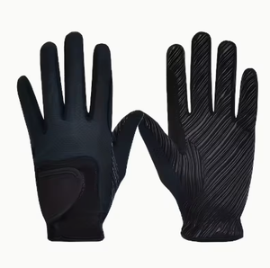 Gants d'équitation en similicuir pour homme, couleur unie, coupe classique, antidérapants, durables, pour l'équitation - Product Image 1