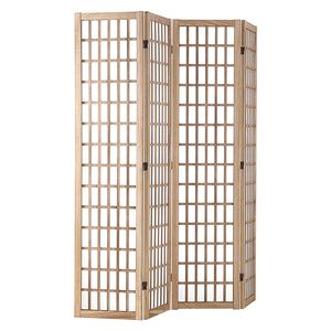 Biombo Japonés de 4 Paneles, Separador de Ambientes Plegable para Interiores, con Características Decorativas - Product Image 1