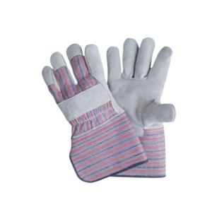 Gants de sécurité industriels robustes pour monteurs canadiens, avec manchette antidérapante caoutchoutée, en cuir de vachette pleine fleur, usage général - Product Image 1