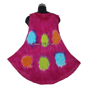 Nuevo Vestido Largo Maxi de Rayón Tie Dye para Mujer, Estilo Bohemio, Holgado, Informal, para la Playa o Uso Diario, Hecho a Mano - Product Image 1