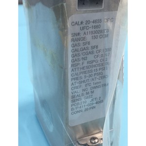 UNIT UFC-<b>1660</b> Mass Flow Controller, MFC, SF6, 150 - Trusted Global Legacy Semiconductor Equipment and Parts at - Product Image 5