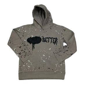 Sudadera con Capucha Extra Grande para Hombre, Diseño de Graffiti, Impresión Digital Informal, Color Negro, 100% Poliéster, Bolsillo Tipo Canguro, Cordón Ajustable, para Invierno - Product Image 5