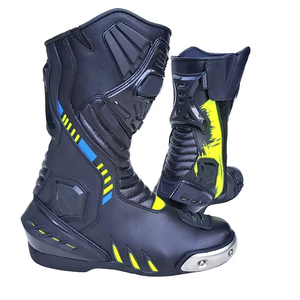 Best Quality Waterproof Breathable 100% Genuine Leather Material Custom Made Motorbike Racing <b>Boots</b> For Racing Men Shoes - Product Image 2