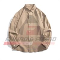 Chemise à manches longues boutonnée pour homme, noire, 100% soie, respirante, tricotée, décontractée, pour l'été