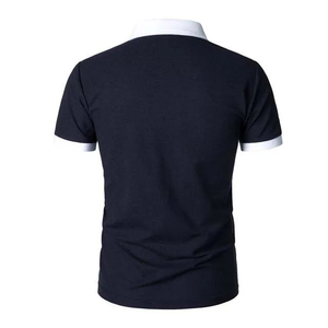 เสื้อยืดคอตตอนเจอร์ซีย์ 100% สำหรับผู้ชาย แขนสั้น คอซิป 1/4  ลายพิมพ์โลโก้ด้านหน้า สไตล์ลำลอง สำหรับเล่นกอล์ฟ - Product Image 4