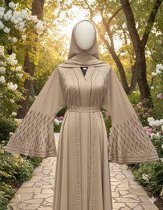 ชุดอิสลามแบบดั้งเดิมสีดำสวยงาม ดูไบ รุ่นใหม่ปี 2026 สำหรับผู้หญิง ซาอุดิอาระเบีย อาบายะ อีด สไตล์ตุรกี โพลีเอสเตอร์ ทำมือ สำหรับชาวมุสลิม - Product Image 1